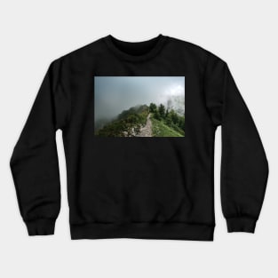 Way through the Fog – Landscape Photography Crewneck Sweatshirt